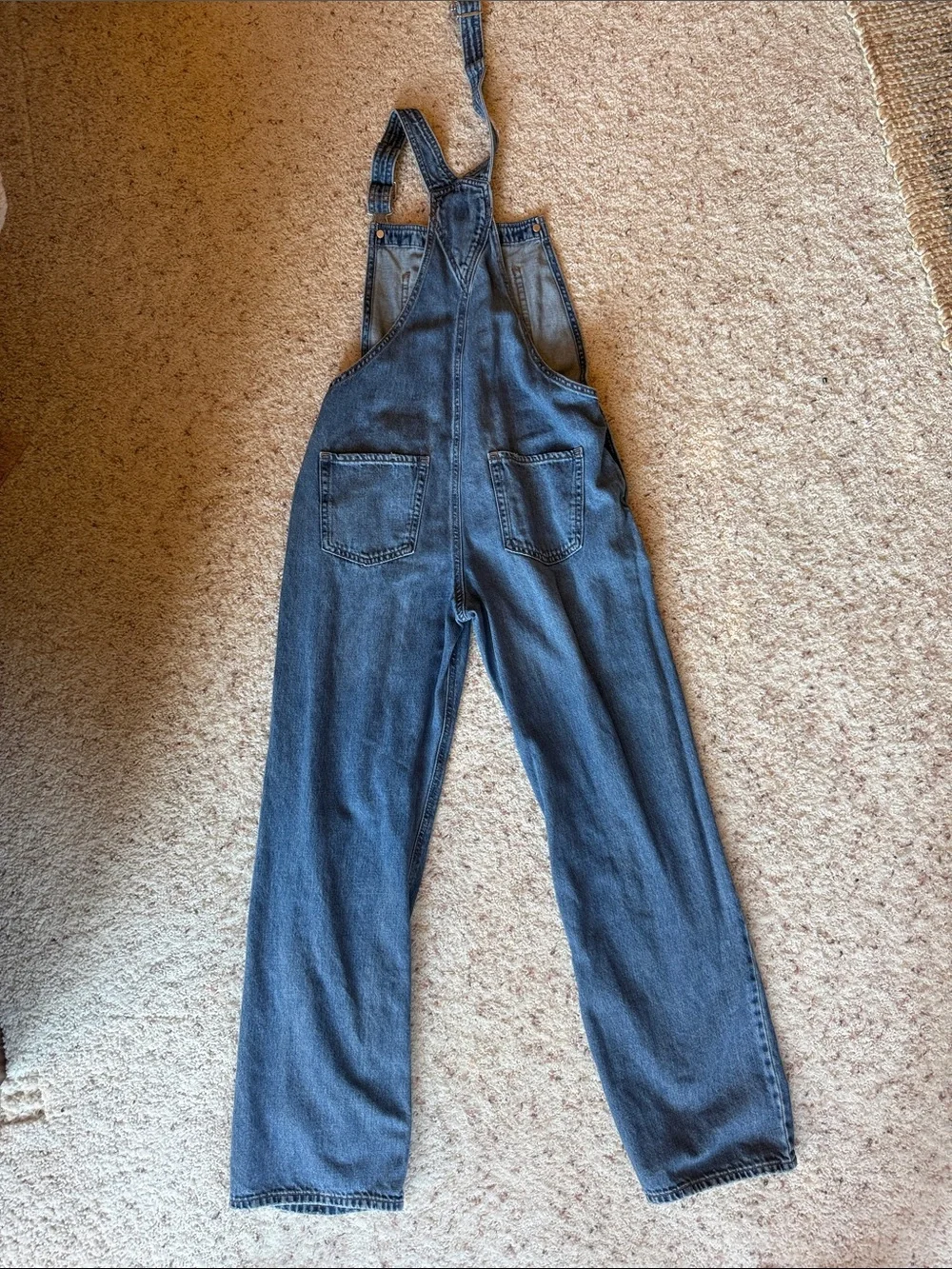 GAP Distressed Dark Blue Denim Kids Overalls